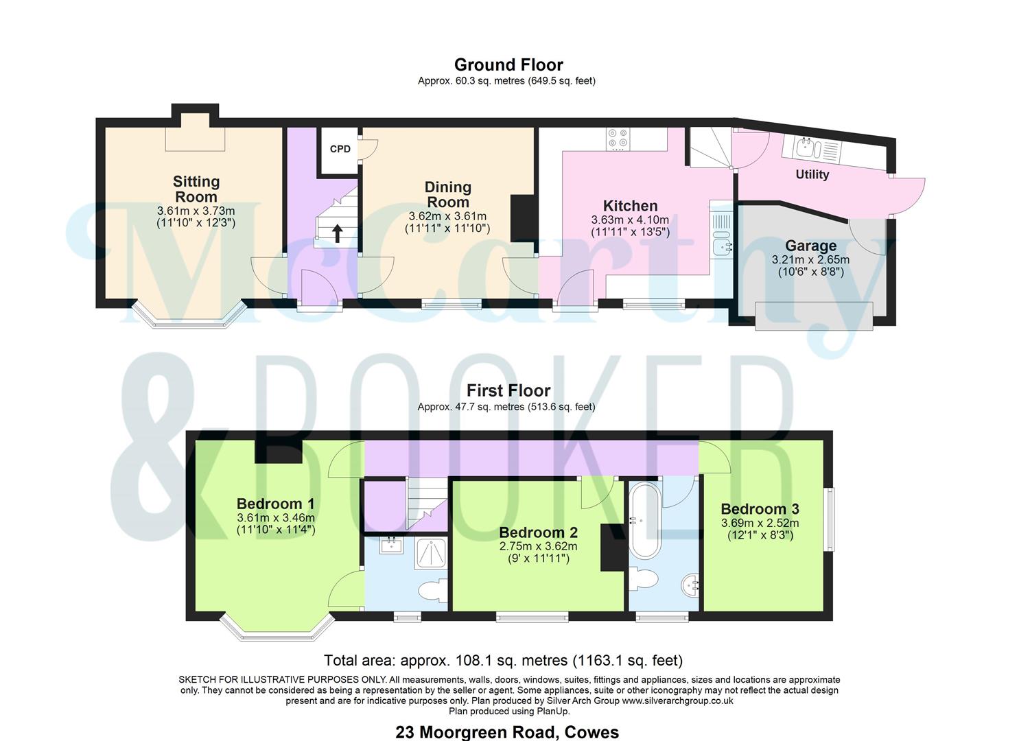CHARACTERFUL PERIOD PROPERTY WITH SEA VIEWS -  Moorgreen Road, Cowes floorplan